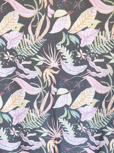 Cotton French Terry tropical fiesta black