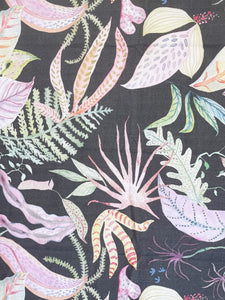 Cotton French Terry tropical fiesta black