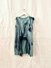Load image into Gallery viewer, short linen shift with asymmetric flounce a1009