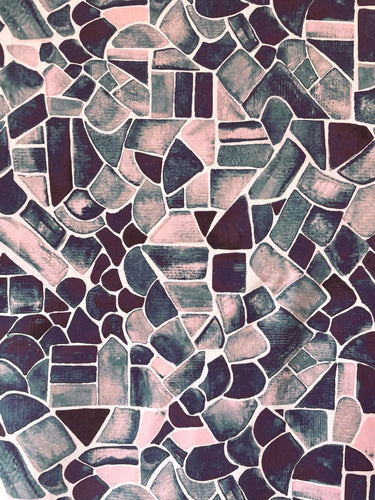 Cotton Spandex Mosaic Dark Crystal