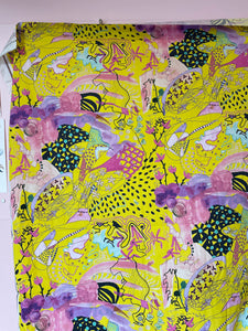 Cotton Sateen in Tate Doodle Sunshine
